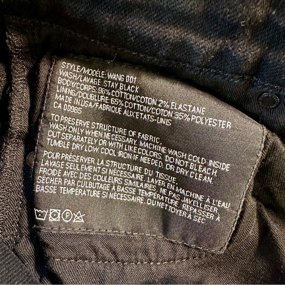 NWOT Denim X Alexander Wang ‘Wang 001’ Skinny Leg High Rise Jeans in Stay Black - Picture 14 of 16